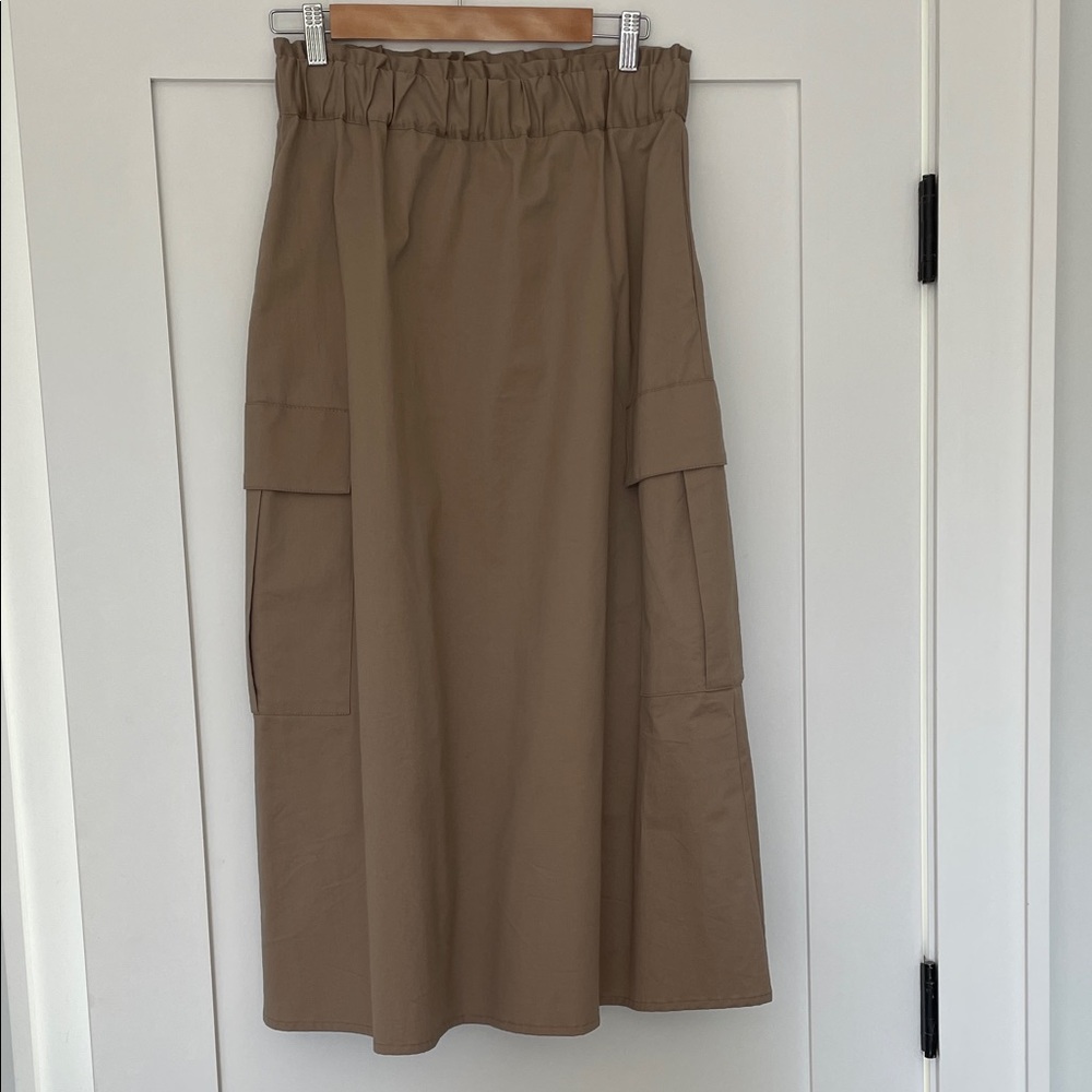 Zara Tan Midi Skirt